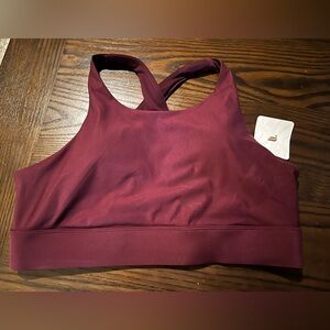 Fabletics Sports Bra - Large, Burgundy NWT